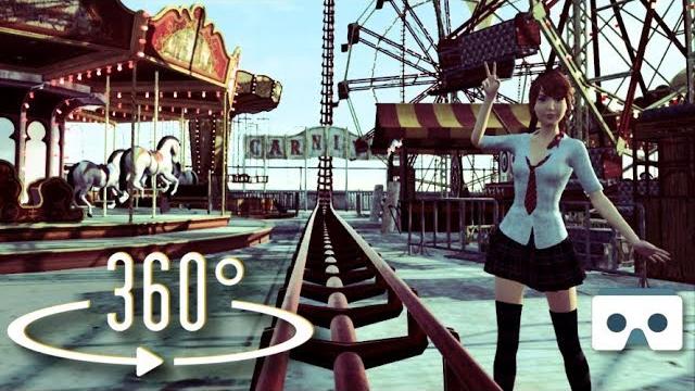 Scary 360 roller coaster with sea monsters: virtual reality 3d video for vr box, oculus go, gear vr Scary 360 roller coaster with sea monsters: virtual reality 3d video for vr box, oculus go, gear vr