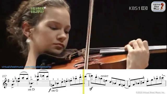 Mendelssohn violin concerto e minor op.64 - 1st mov. - hilary hahn - sheet music play along Mendelssohn violin concerto e minor op.64 - 1st mov. - hilary hahn - sheet music play along