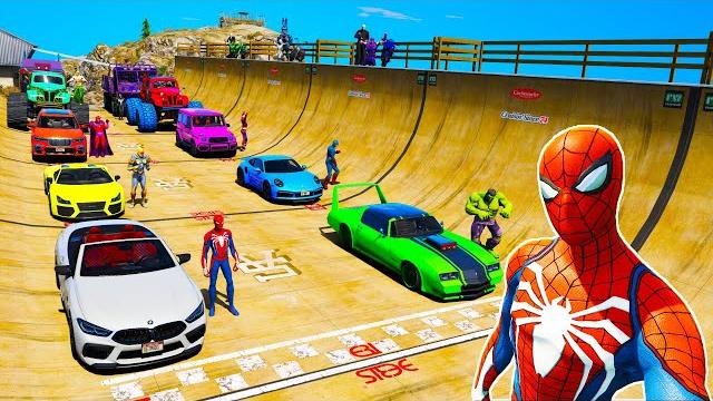 Continuation next epic challenge jump ramp mount chiliad spiderman bmw cars audi monster truck gta v Continuation next epic challenge jump ramp mount chiliad spiderman bmw cars audi monster truck gta v