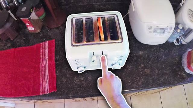Making toast Making toast