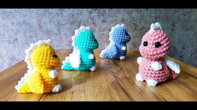 4 дракончика за 2 часа ! самый простой дракон/knitted dragon 4 дракончика за 2 часа ! самый простой дракон/knitted dragon