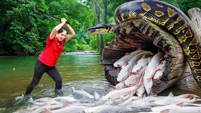 Harvesting 10000 giant white catfish & go to market sell | big python is hunting fish | lý thị hằng Harvesting 10000 giant white catfish & go to market sell | big python is hunting fish | lý thị hằng