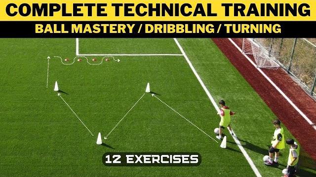 Complete technical training | ball mastery | dribbling | turning | 12 exercises | u12 u13 u14 u15 Complete technical training | ball mastery | dribbling | turning | 12 exercises | u12 u13 u14 u15