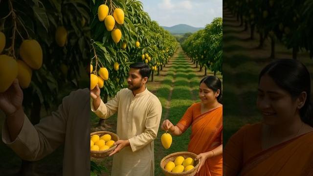 Enjoying mango harvesting with my lovely wife Enjoying mango harvesting with my lovely wife