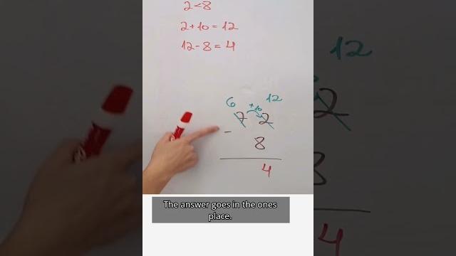 Master vertical subtraction: 72 minus 8 explained #math #arithmeticoperations #verticalsubtraction Master vertical subtraction: 72 minus 8 explained #math #arithmeticoperations #verticalsubtraction
