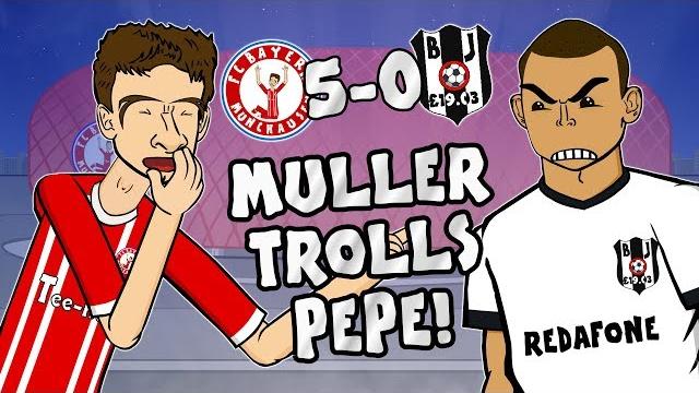 Muller trolls pepe 5-0! bayern vs besiktas (champions league 2018 parody goals highlights) Muller trolls pepe 5-0! bayern vs besiktas (champions league 2018 parody goals highlights)