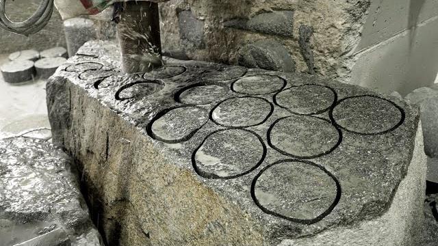 Process of making traditional rice cooker by cutting huge stone. korean pot factory Process of making traditional rice cooker by cutting huge stone. korean pot factory
