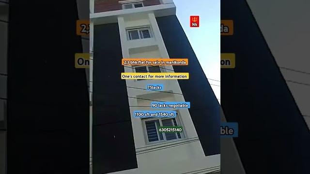 Flat for sale in manikonda alakapur pupalguda narsingi gachibowli hyderabad #home#house#trending Flat for sale in manikonda alakapur pupalguda narsingi gachibowli hyderabad #home#house#trending