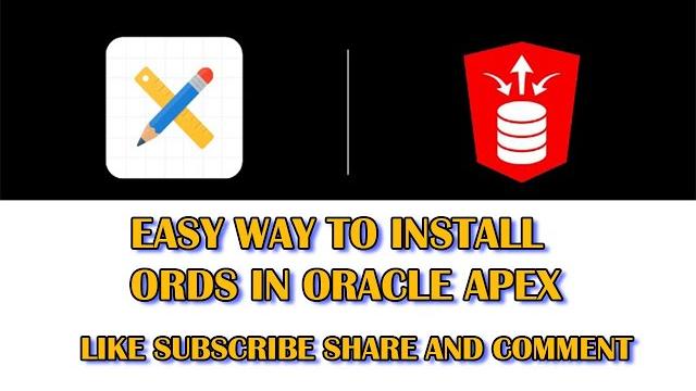 Easy way to install ords in oracle apex part1 Easy way to install ords in oracle apex part1