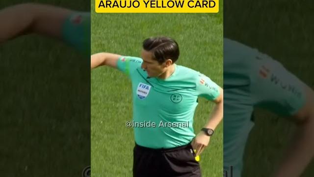 Barcelona vs alaves | araujo yellow card Barcelona vs alaves | araujo yellow card