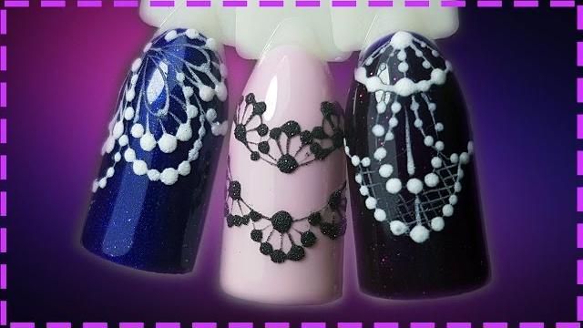 3 варианта кружева на ногтях гель лаки uno 3 варианта кружева на ногтях гель лаки uno