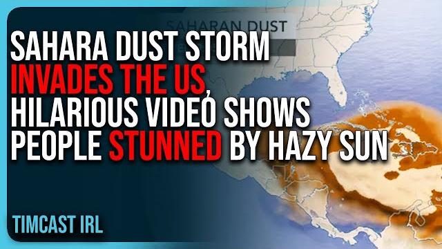 Sahara dust storm invades the us, hilarious video shows people stunned by haze affected sun Sahara dust storm invades the us, hilarious video shows people stunned by haze affected sun