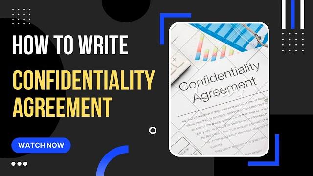 Confidentiality agreement Confidentiality agreement