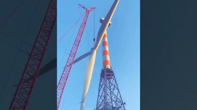 Lifting activity - tower section installation #safetyfirst #windfarm #energibaruterbarukan Lifting activity - tower section installation #safetyfirst #windfarm #energibaruterbarukan