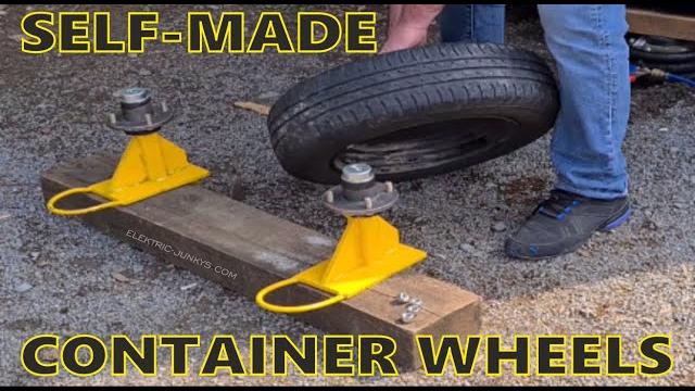 Selfmade shipping container wheels | lug wheel clamps kit 20/40ft. | moving containers easy Selfmade shipping container wheels | lug wheel clamps kit 20/40ft. | moving containers easy