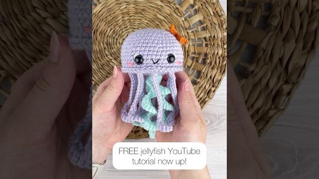 🪼free step-by-step jellyfish amigurumi tutorial! almost no sew #amigurumi #crochet #diy 🪼free step-by-step jellyfish amigurumi tutorial! almost no sew #amigurumi #crochet #diy