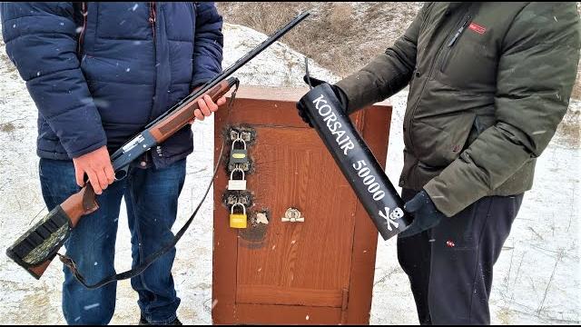 Корсар 50000 в сейфе | петарда vs дробовик Корсар 50000 в сейфе | петарда vs дробовик