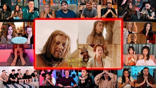 Youtubers shockingly react to ned stark's death | game of thrones s1 ep 9 end scene reaction mashup Youtubers shockingly react to ned stark's death | game of thrones s1 ep 9 end scene reaction mashup