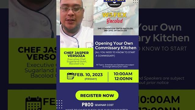Chef jasper versoza @wofexuniversity Chef jasper versoza @wofexuniversity