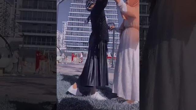 Türbanlı deri etek Türbanlı deri etek