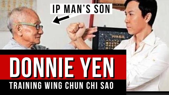 Donnie yen training wing chun w/ ip man's son Donnie yen training wing chun w/ ip man's son