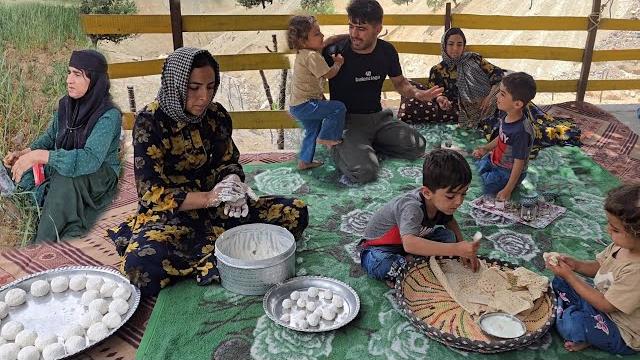 Narges delivers building materials & prepares curd cheese | a delicious homemade village lunch Narges delivers building materials & prepares curd cheese | a delicious homemade village lunch