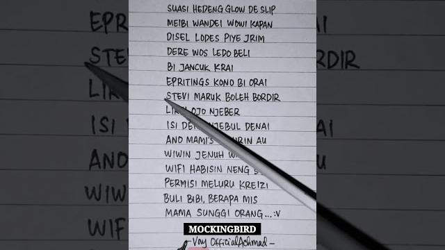 Eminem - mockingbird | yang ku dengar #lirikparodi Eminem - mockingbird | yang ku dengar #lirikparodi