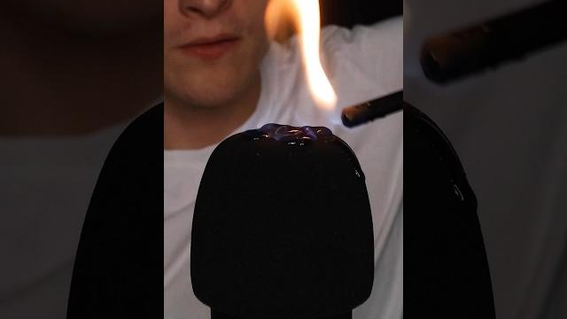 I lit my microphone on fire for asmr… #shorts #asmr I lit my microphone on fire for asmr… #shorts #asmr