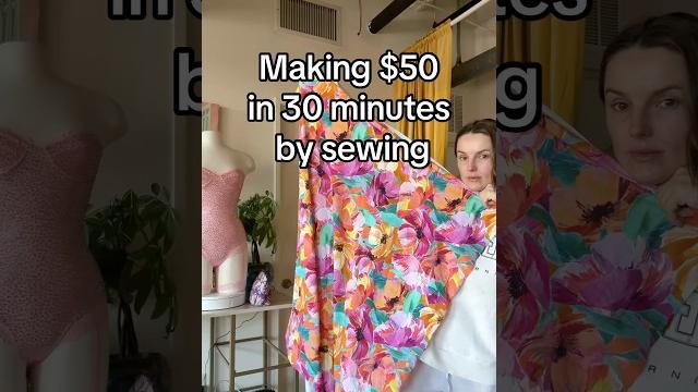 Sewing a swimsuit in 30 minutes to make $50 Sewing a swimsuit in 30 minutes to make $50