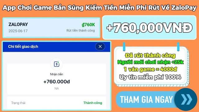 Kiếm tiền online 2025 | app chơi game bắn súng kiếm tiền miễn phí rút về zalopay +4k/1ván cực dễ Kiếm tiền online 2025 | app chơi game bắn súng kiếm tiền miễn phí rút về zalopay +4k/1ván cực dễ