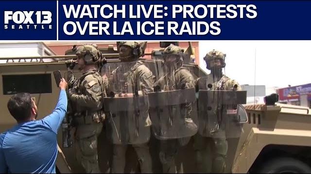 Watch live: los angeles anti-ice protests Watch live: los angeles anti-ice protests