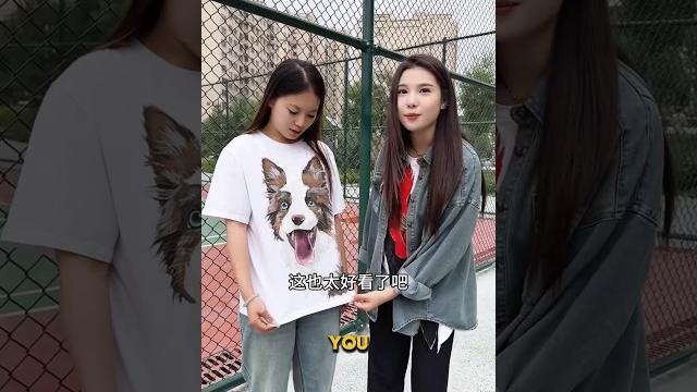 Brother made a painting of a dog on my sister's t-shirt 🫣!! #shorts #ytshorts #viralvideo Brother made a painting of a dog on my sister's t-shirt 🫣!! #shorts #ytshorts #viralvideo