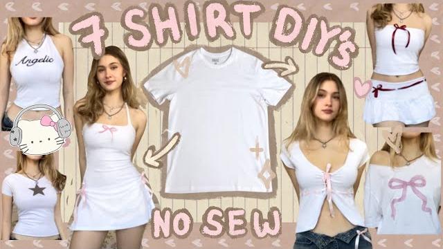 7 diy shirt upcycles *no sew* *.⋆。⋆ 7 diy shirt upcycles *no sew* *.⋆。⋆