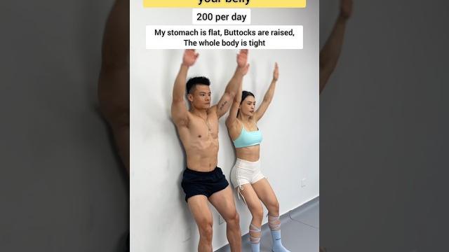 One move to slim your belly, 200 per day. my stomach is flat, buttocks are raised, the tight body One move to slim your belly, 200 per day. my stomach is flat, buttocks are raised, the tight body