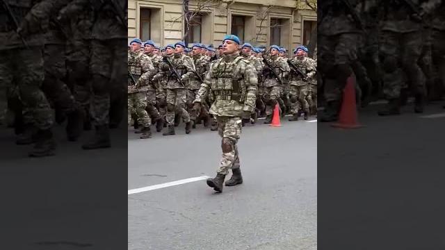 Turkish soldiers parading in the streets of baku, azerbaijan Turkish soldiers parading in the streets of baku, azerbaijan