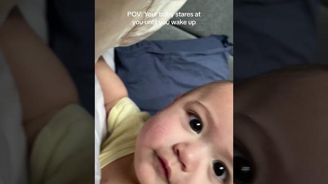 Pov:ur baby staring at you #tiktok #viral #fyp #shorts #baby #babyfever #stare #cute #bed #sleep Pov:ur baby staring at you #tiktok #viral #fyp #shorts #baby #babyfever #stare #cute #bed #sleep