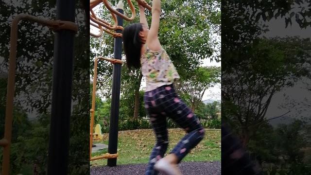 Monkey bar girl Monkey bar girl