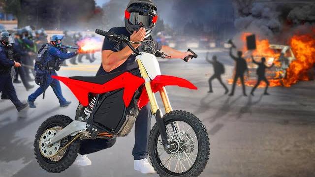 I took my mini bike to "the death riots" I took my mini bike to "the death riots"