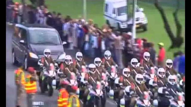 Mandela's body arrives at pretoria Mandela's body arrives at pretoria