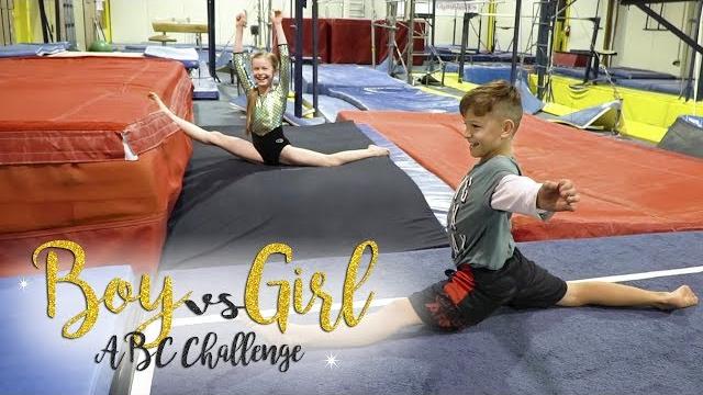 Boy vs girl abc gymnastics challenge | buttercup sgg Boy vs girl abc gymnastics challenge | buttercup sgg
