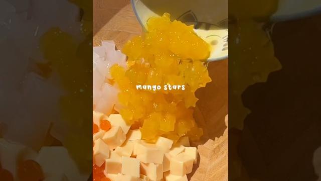 Making mango sago Making mango sago