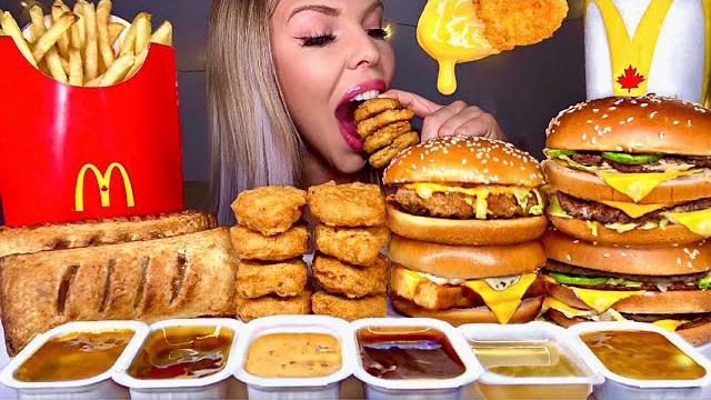 Asmr mcdonalds chicken sandwich, big mac, apple pie, chicken nuggets, fish fillet fries mukbang 먹방 Asmr mcdonalds chicken sandwich, big mac, apple pie, chicken nuggets, fish fillet fries mukbang 먹방