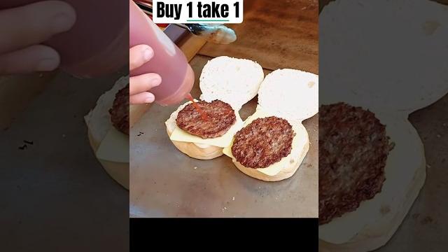 It took us a while to work out buy 1 take 1 meant you got 2 burgers #streetfood #buy1take1 It took us a while to work out buy 1 take 1 meant you got 2 burgers #streetfood #buy1take1