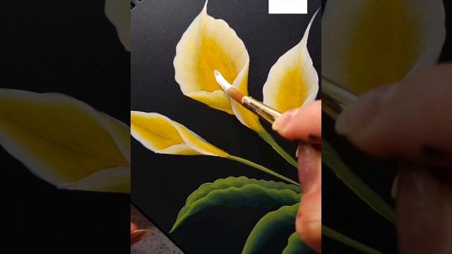 Painting calla lily using onestroke technique #artvideo #arttutorial #flowerpainting #viral #artwork Painting calla lily using onestroke technique #artvideo #arttutorial #flowerpainting #viral #artwork