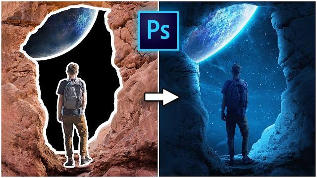 Night moon photoshop 2020 composition tutorial Night moon photoshop 2020 composition tutorial