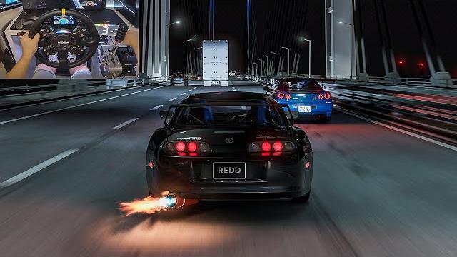 920hp toyota supra mk4 vs 970hp nissan skyline gt-r r34 - assetto corsa | moza r9 + vr 920hp toyota supra mk4 vs 970hp nissan skyline gt-r r34 - assetto corsa | moza r9 + vr