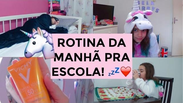 Minha rotina da manhã pra escola - bela almada Minha rotina da manhã pra escola - bela almada