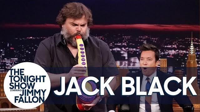 Jack black performs his legendary sax-a-boom with the roots Jack black performs his legendary sax-a-boom with the roots