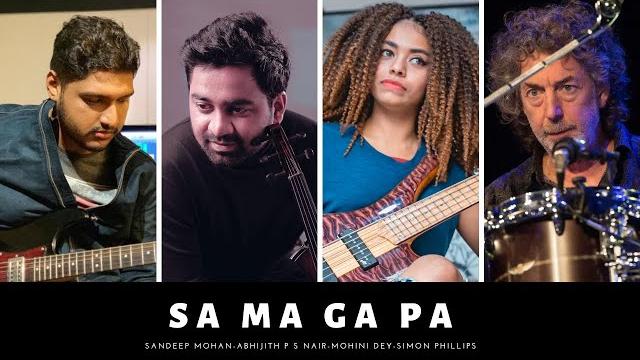 Sa ma ga pa -abhijith & sandeep ft.simon phillips drums & mohini dey bass guitar new song|fusionjazz Sa ma ga pa -abhijith & sandeep ft.simon phillips drums & mohini dey bass guitar new song|fusionjazz