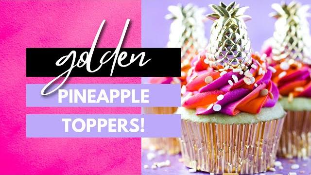 Golden pineapple cupcake toppers! Golden pineapple cupcake toppers!